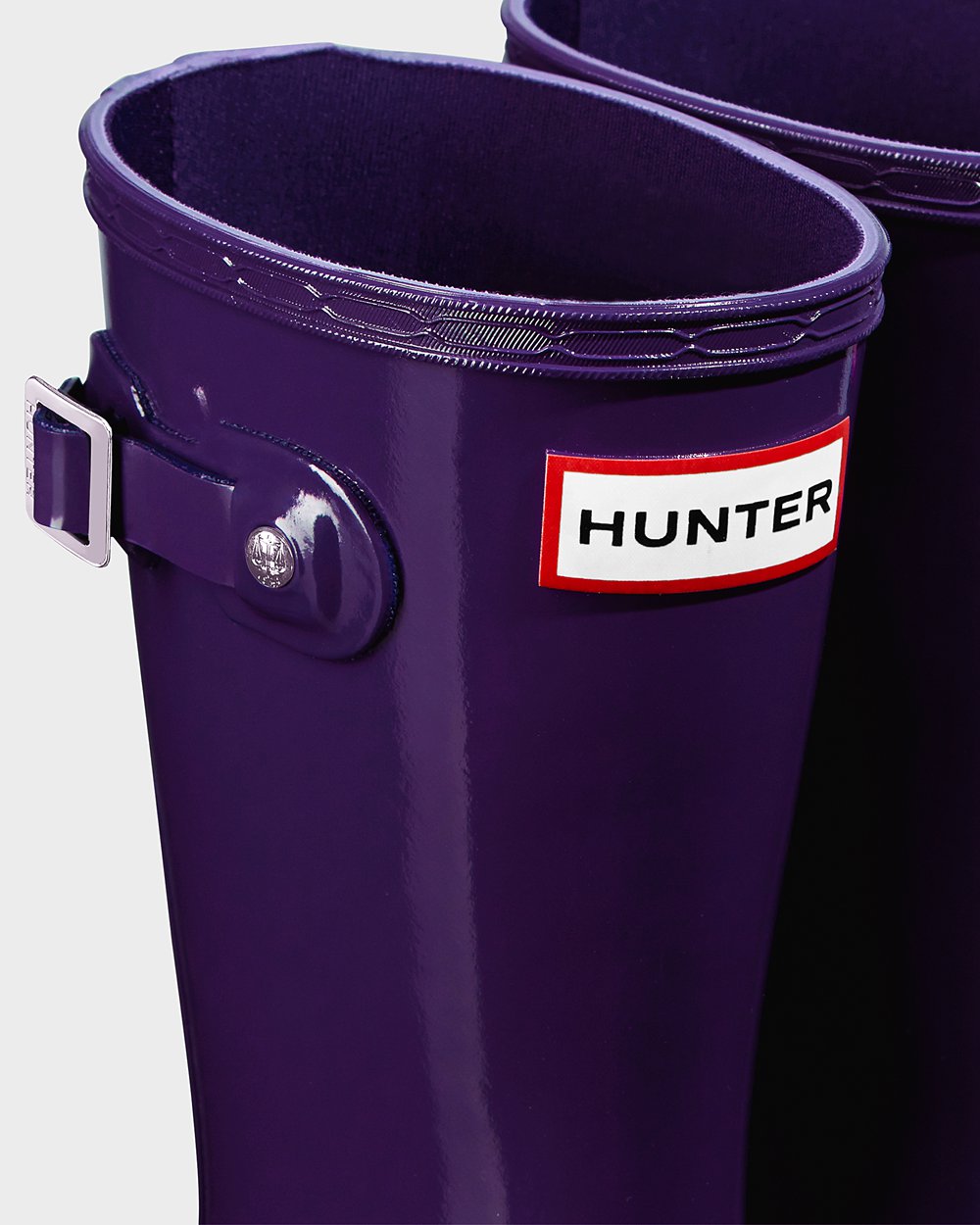 Kids Hunter Original Big Gloss - Rain Boots Blue Purple - 0382-EFWIV